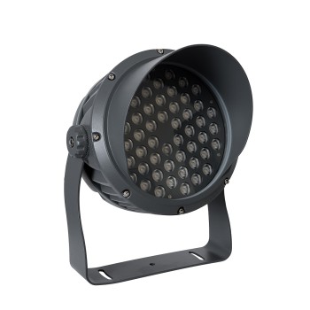 GLOBOSTAR® FLOODIMO 90744 Προβολέας Σποτ Wall Washer με Αντιθαμβωτική Γρίλια LED 54W 5130lm 10° AC 220-240V Αδιάβροχο IP67 Φυσικό Λευκό 4500K - Bridgelux SMD Chip - Γκρι Ανθρακί - Μ26 x Π29 x Υ31cm - 3 Χρόνια Εγγύηση