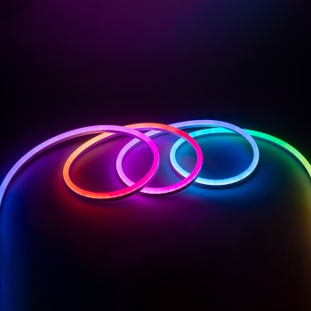 GLOBOSTAR® NEONIO 90755 Ψηφιακή Pixel Addressable Ταινία Neon Flex LED 14.4W/m 864lm/m 180° DC 12V Αδιάβροχο IP65 60 x SMD5050 Chip/m 20 x Pixel/m Πολύχρωμο RGB Dimmable SPI/TTL Protocol IC SM16703P/WS2811/WS2812 - Μ1000 x Π1 x Υ2.3cm - Ρολό 10 Μέτρων - 3