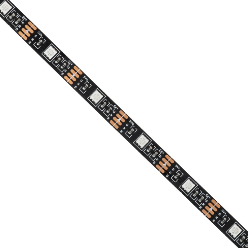 GloboStar® DIGISTRIP 90759 Set RGB Strip - Σετ Ταινίας 5 Μέτρων με Controller & Bluetooth Mobile APP - LED SMD 5050 36W/5m 150LED/5m 2880lm/m 120° DC 5V με USB 2.0 & Bluetooth Mobile APP IP20 Πολύχρωμο RGB - Dimmable - Μαύρο Σώμα - Μ500 x Π1 x Υ0.