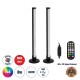 GloboStar® DIGICOLUMN 90760 Επιτραπέζιο Φωτιστικό Πορτατίφ LED 16W 1280lm 180° DC 5V IP20 RGB Dimmable Ασημί Πλαστικό - Μ3 x Π3 x Υ45cm - ΣΕΤ 2 Τεμαχίων - 2 Χρόνια Εγγύηση GloboStar® DIGICOLUMN 90760 Σετ 2 Μοντέρνα Επιτραπέζια Φωτιστικά Γραφείου Digital Pixel Symphony Bars LED 16W 1280lm 180° DC 5V με USB 2.0 IP20 - Εναλλαγή Φωτισμού μέσω Τηλεχειριστηρίου - Πολύχρωμα RGB - Dimmable - Μαύρο - Φ3 x Υ45cm - Συσκευασία 2 Τεμαχί