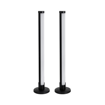 GLOBOSTAR® DIGICOLUMN 90760 Μοντέρνο Επιτραπέζιο Φωτιστικό LED 16W 1280lm 180° DC 5V IP20 RGB Dimmable - Lumileds SMD Chip - Μαύρο - Μ3 x Π3 x Υ45cm - Σετ 2 Τεμαχίων - 2 Χρόνια Εγγύηση