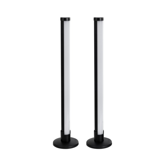 GloboStar® DIGICOLUMN 90760 Επιτραπέζιο Φωτιστικό Πορτατίφ LED 16W 1280lm 180° DC 5V IP20 RGB Dimmable Ασημί Πλαστικό - Μ3 x Π3 x Υ45cm - ΣΕΤ 2 Τεμαχίων - 2 Χρόνια Εγγύηση GloboStar® DIGICOLUMN 90760 Σετ 2 Μοντέρνα Επιτραπέζια Φωτιστικά Γραφείου Digital Pixel Symphony Bars LED 16W 1280lm 180° DC 5V με USB 2.0 IP20 - Εναλλαγή Φωτισμού μέσω Τηλεχειριστηρίου - Πολύχρωμα RGB - Dimmable - Μαύρο - Φ3 x Υ45cm - Συσκευασία 2 Τεμαχί