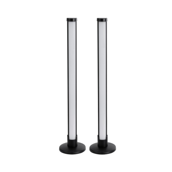 GloboStar® DIGICOLUMN 90760 Επιτραπέζιο Φωτιστικό Πορτατίφ LED 16W 1280lm 180° DC 5V IP20 RGB Dimmable Ασημί Πλαστικό - Μ3 x Π3 x Υ45cm - ΣΕΤ 2 Τεμαχίων - 2 Χρόνια Εγγύηση GloboStar® DIGICOLUMN 90760 Σετ 2 Μοντέρνα Επιτραπέζια Φωτιστικά Γραφείου Digital Pixel Symphony Bars LED 16W 1280lm 180° DC 5V με USB 2.0 IP20 - Εναλλαγή Φωτισμού μέσω Τηλεχειριστηρίου - Πολύχρωμα RGB - Dimmable - Μαύρο - Φ3 x Υ45cm - Συσκευασία 2 Τεμαχί