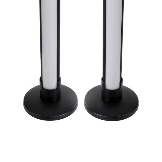 GloboStar® DIGICOLUMN 90760 Επιτραπέζιο Φωτιστικό Πορτατίφ LED 16W 1280lm 180° DC 5V IP20 RGB Dimmable Ασημί Πλαστικό - Μ3 x Π3 x Υ45cm - ΣΕΤ 2 Τεμαχίων - 2 Χρόνια Εγγύηση GloboStar® DIGICOLUMN 90760 Σετ 2 Μοντέρνα Επιτραπέζια Φωτιστικά Γραφείου Digital Pixel Symphony Bars LED 16W 1280lm 180° DC 5V με USB 2.0 IP20 - Εναλλαγή Φωτισμού μέσω Τηλεχειριστηρίου - Πολύχρωμα RGB - Dimmable - Μαύρο - Φ3 x Υ45cm - Συσκευασία 2 Τεμαχί