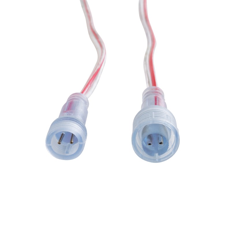 GloboStar® CON-NEONIO 90769 Σετ Αδιάβροχων IP68 Καλωδίων Σύνδεσης για όλες τις NEONIO Digital Neon Flex LED 14.4W/m 12VDC - Διάφανα - Φ1.5 x Μήκος Καλωδίου 15cm