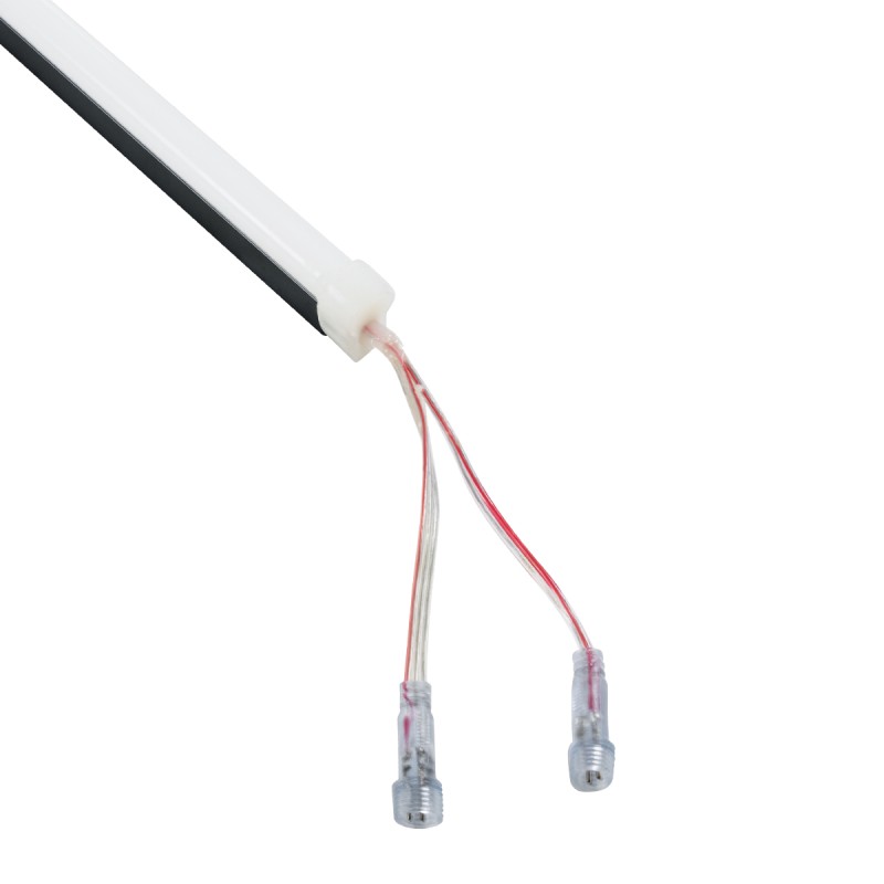 GloboStar® CON-NEONIO 90775-3M  Προφίλ Αλουμινίου 3 Μέτρων - Βάση Στήριξης για την NEONIO Digital Neon Flex LED 14.4W/m 12VDC με Π1 x Υ2.3cm - Μαύρο - Μ300 x Π1.2 x Υ1.3cm