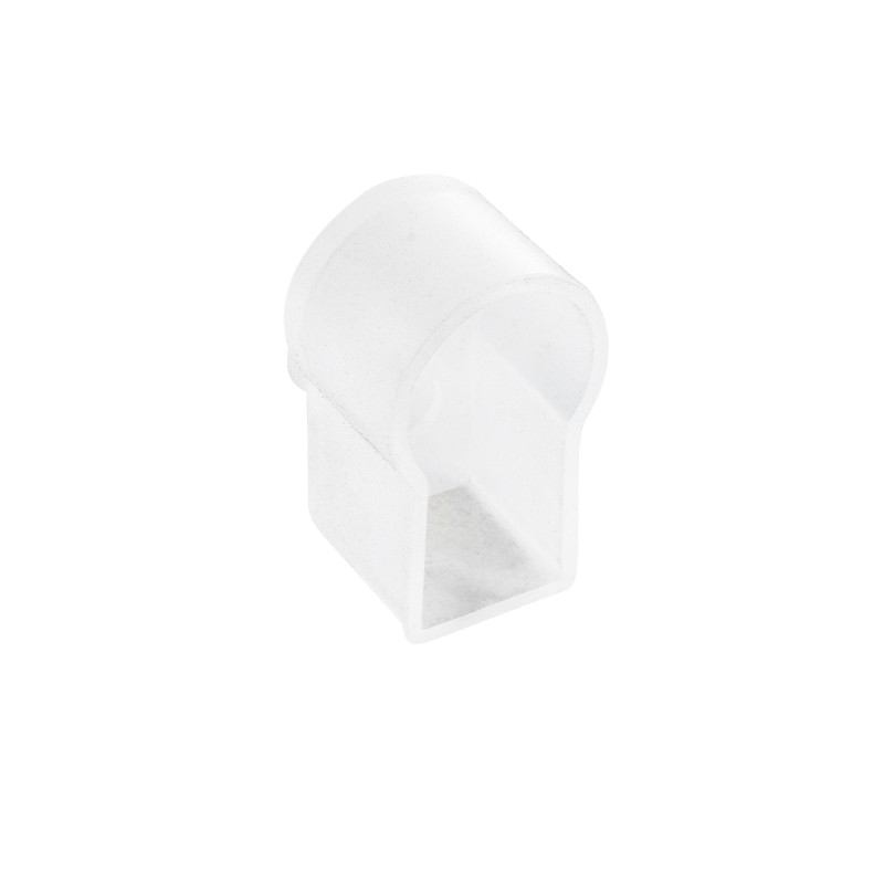GloboStar® CON-NEONIO 90776 Τάπα Σιλικόνης Σύνδεσης & Τερματική για την NEONIO Digital Neon Flex LED 14.4W/m 12VDC με Π1 x Υ2.3cm - Διάφανη - Μ2.3 x Π1.5 x Υ2.5cm