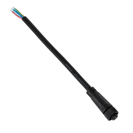 GloboStar® 90777 Καλώδιο Τροφοδοσίας από DC Male σε Ατερμάτιστο Καλώδιο για RGB Spot & Wall Washer Μαύρο Μ1.5 x Π1.5 x Y20cm