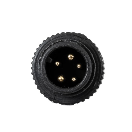 GloboStar® 90780 Καλώδιο Τροφοδοσίας από DC Female σε Ατερμάτιστο Καλώδιο για RGB Spot & Wall Washer Μαύρο Μ1.5 x Π1.5 x Y20cm