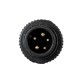 GloboStar® 90780 Καλώδιο Τροφοδοσίας από DC Female σε Ατερμάτιστο Καλώδιο για RGB Spot & Wall Washer Μαύρο Μ1.5 x Π1.5 x Y20cm