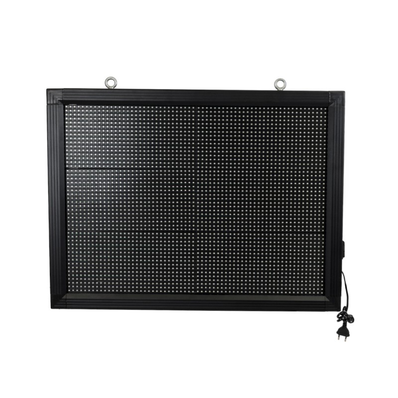 GloboStar® DISPLAY 90801 LED Scrolling Display 64x48cm - Κυλιόμενη Ψηφιακή Πινακίδα / Επιγραφή Μονής Όψης P10 LED SMD AC 220-240V - Λειτουργία μέσω Wi-Fi με Εφαρμογή APP - Αισθήτηρας Θερμοκρασίας και Υγρασίας - Αδιάβροχο IP65 - Μ72 x Π9 x Υ56cm - Πράσινο