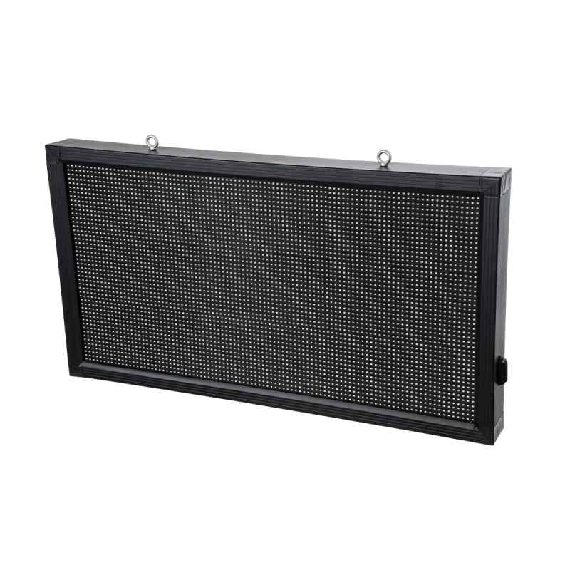 GloboStar® DISPLAY 90810 LED Scrolling Display 96x48cm - Κυλιόμενη Ψηφιακή Πινακίδα / Επιγραφή Μονής Όψης P10 LED SMD AC 220-240V - Λειτουργία μέσω Wi-Fi με Εφαρμογή APP - Αισθήτηρας Θερμοκρασίας και Υγρασίας - Αδιάβροχο IP65 - Μ104 x Π9 x Υ56cm - Μπλε -