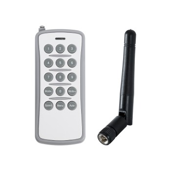 GLOBOSTAR® SEEKWAY-REM 90828 RF Ασύρματο Χειριστήριο & Κεραία για Ψηφιακό Controller Seekway SY-418 DC 12V 1 x 23A Μπαταρία IP20 - Μ5 x Π1.5 x Υ11.5cm - 2 Χρόνια Εγγύηση