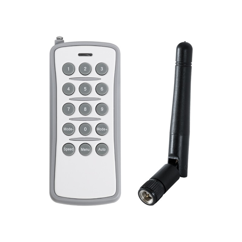 GLOBOSTAR® SEEKWAY-REM 90828 RF Ασύρματο Χειριστήριο & Κεραία για Ψηφιακό Controller Seekway SY-418 DC 12V 1 x 23A Μπαταρία IP20 - Μ5 x Π1.5 x Υ11.5cm - 2 Χρόνια Εγγύηση