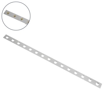 GloboStar® 90829 Μεταλλικο Καλυμμα 1 Μέτρου 15 Τεμαχίων για Ψηφιακή Αλυσίδα Γιρλάντα 20 Σποτ LED με Κωδικό 90140 Ασημί Μ100 x Π4.7 x Υ1cm