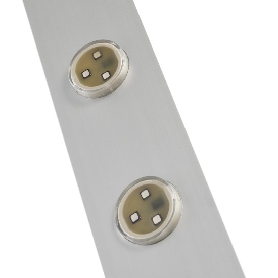 GloboStar® 90829 Μεταλλικο Καλυμμα 1 Μέτρου 15 Τεμαχίων για Ψηφιακή Αλυσίδα Γιρλάντα 20 Σποτ LED με Κωδικό 90140 Ασημί Μ100 x Π4.7 x Υ1cm