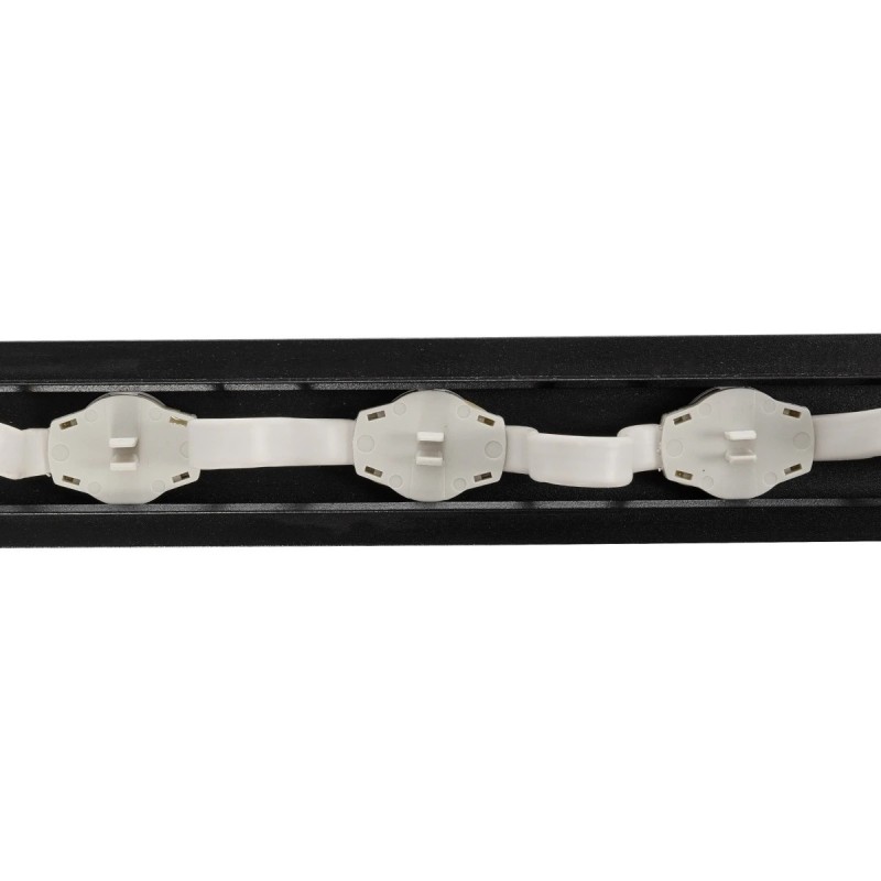 GloboStar® 90830 4 x Digital Pixel Addressable Facade Aluminum Bars - 4 x Ψηφιακές Μπάρες Αλουμινίου Πρόσοψης Κτιρίων LED SMD 3535 45W 60LED 60PIXEL SPI/TTL Protocol IC UCS512B 2700lm 120° DC 12V IP67 RGB - Μαύρο Σώμα - Μ400 x Π4.5 x Υ3.6cm - 4 Μπάρες