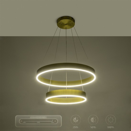 kelvo® VENOM 61187-DECO Μοντέρνο Κρεμαστό Φωτιστικό Οροφής LED 75W 8818lm 120° AC 220-240V IP20 Ρυθμιζόμενο Λευκό CCT με Χειριστήριο από 2700K έως 6000K Dimmable - Lumileds SMD Chip - Χρυσό Βούρτσας - Μ60 x Π60 x Υ40cm - 3 Χρόνια Εγγύηση kelvo® VENOM 61187-DECO Μοντέρνο Κρεμαστό Φωτιστικό Οροφής LED 75W 8818lm 120° AC 220-240V IP20 Ρυθμιζόμενο Λευκό CCT με Χειριστήριο από 2700K έως 6000K Dimmable - Lumileds SMD Chip - Χρυσό Βούρτσας - Μ60 x Π60 x Υ40cm - 3 Χρόνια Εγγύηση