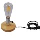 GloboStar® NOX 91046 Μοντέρνο Επιτραπέζιο Φωτιστικό Πορτατίφ Μονόφωτο 1 x E27 IP20 Μπεζ Ξύλο με Ασημί Μέταλλο - Μ12 x Π12 x Υ10.6cm GloboStar® NOX SILVER 91046 Μοντέρνο Επιτραπέζιο Φωτιστικό Γραφείου Κομοδίνου Μονόφωτο με Ντουί E27 Ασημί και Διακόπτη ON/OFF Δρύινο Φ4 x Υ9cm