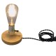 GloboStar® NOX 91046 Μοντέρνο Επιτραπέζιο Φωτιστικό Πορτατίφ Μονόφωτο 1 x E27 IP20 Μπεζ Ξύλο με Ασημί Μέταλλο - Μ12 x Π12 x Υ10.6cm GloboStar® NOX SILVER 91046 Μοντέρνο Επιτραπέζιο Φωτιστικό Γραφείου Κομοδίνου Μονόφωτο με Ντουί E27 Ασημί και Διακόπτη ON/OFF Δρύινο Φ4 x Υ9cm