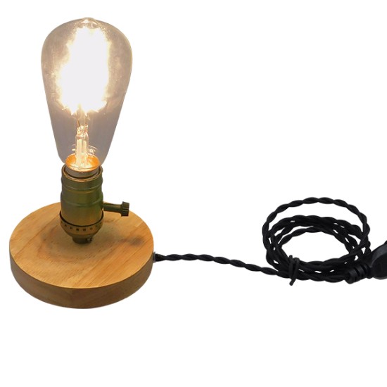 GloboStar® NOX 91048 Μοντέρνο Επιτραπέζιο Φωτιστικό Πορτατίφ Μονόφωτο 1 x E27 IP20 Μπεζ Ξύλο με Μπρούτζινο Μέταλλο - Μ12 x Π12 x Υ10.6cm GloboStar® NOX BRONZE 91048 Μοντέρνο Επιτραπέζιο Φωτιστικό Γραφείου Κομοδίνου Μονόφωτο με Ντουί E27 Μπρούτζινο και Διακόπτη ON/OFF Δρύινο Φ4 x Υ9cm