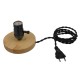 GloboStar® NOX 91049 Μοντέρνο Επιτραπέζιο Φωτιστικό Πορτατίφ Μονόφωτο 1 x E27 IP20 Μπεζ Ξύλο με Μαύρο Μέταλλο - Μ12 x Π12 x Υ10.6cm GloboStar® NOX DARK NICKEL 91049 Μοντέρνο Επιτραπέζιο Φωτιστικό Γραφείου Κομοδίνου Μονόφωτο με Ντουί E27 Σκούρο Νίκελ και Διακόπτη ON/OFF Δρύινο Φ4 x Υ9cm