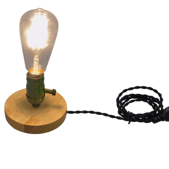 GloboStar® NOX 91049 Μοντέρνο Επιτραπέζιο Φωτιστικό Πορτατίφ Μονόφωτο 1 x E27 IP20 Μπεζ Ξύλο με Μαύρο Μέταλλο - Μ12 x Π12 x Υ10.6cm GloboStar® NOX DARK NICKEL 91049 Μοντέρνο Επιτραπέζιο Φωτιστικό Γραφείου Κομοδίνου Μονόφωτο με Ντουί E27 Σκούρο Νίκελ και Διακόπτη ON/OFF Δρύινο Φ4 x Υ9cm