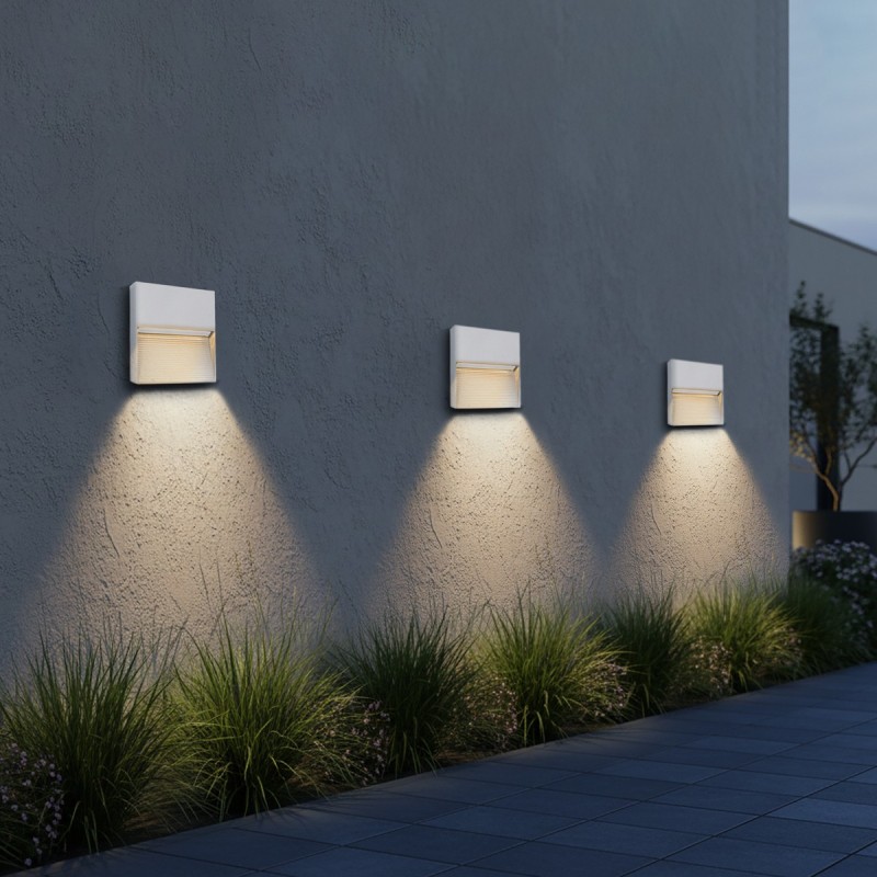 kelvo® STEPART KLV-101-0106 Φωτιστικό Σκαλοπατιού / Διαδρόμου LED 4W 500lm 45° AC 220-240V Αδιάβροχο IP65 Θερμό Λευκό 2700K - Lumileds SMD Chip & TÜV SÜD Driver - Λευκό Ματ - Μ15 x Π3.5 x Υ15cm - 5 Χρόνια Εγγύηση