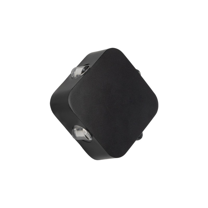 GLOBOSTAR® LUZ 60688 Μοντέρνο Φωτιστικό Τοίχου - Απλίκα LED 8W 1000lm 10° AC 220-240V Αδιάβροχο IP65 Θερμό Λευκό 2700K - CREE XPE Chip & TÜV SÜD Driver - Μαύρο Ματ - Μ13.5 x Π4.5 x Υ13.5cm - 5 Χρόνια Εγγύηση