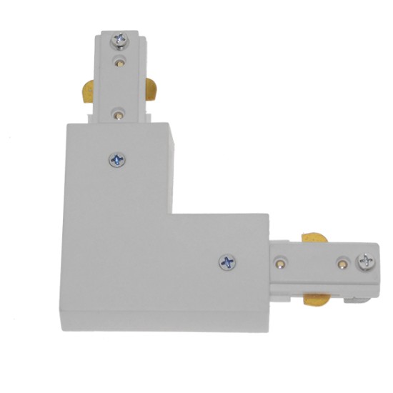 GloboStar S-40047 Διφασικός Connector 3 Καλωδίων Συνδεσμολογίας Ελ (L) για Λευκή Ράγα Οροφής GloboStar S-40047 Διφασικός Connector 3 Καλωδίων Συνδεσμολογίας Ελ (L) για Λευκή Ράγα Οροφής