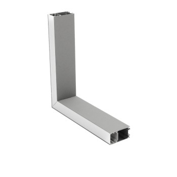 GLOBOSTAR® ALP-CORNER-SIDE90 LUMILINE 61768 Επιφανειακό / Κρεμαστό Προφίλ Αλουμινίου Γωνία με Λευκό Γαλακτερό Πατητό Κάλυμμα για Ταινίες LED IP20 - Γκρι Ανθρακί Ματ - Μ30 x Π3.5 x Υ7cm