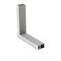 GLOBOSTAR® ALP-CORNER-SIDE90 LUMILINE 61768 Επιφανειακό / Κρεμαστό Προφίλ Αλουμινίου Γωνία με Λευκό Γαλακτερό Πατητό Κάλυμμα για Ταινίες LED IP20 - Γκρι Ανθρακί Ματ - Μ30 x Π3.5 x Υ7cm