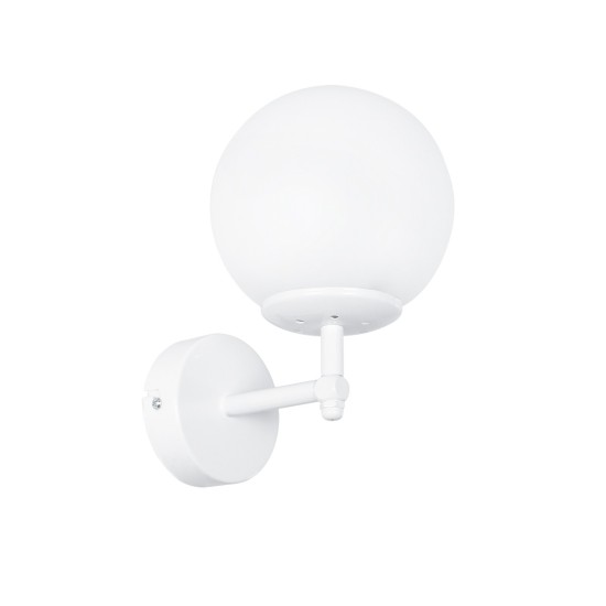GloboStar® DALPH 203-0030 Vintage Επιτοίχιο Φωτιστικό Απλίκα Μονόφωτο 1 x E27 IP20 Λευκό Μέταλλο με Λευκό Γυαλί - M18 x Π15 x Υ23cm GloboStar® DALPH 203-0030 Vintage Επιτοίχιο Φωτιστικό Απλίκα Μονόφωτο 1 x E27 IP20 Λευκό Μέταλλο με Λευκό Γυαλί - M18 x Π15 x Υ23cm