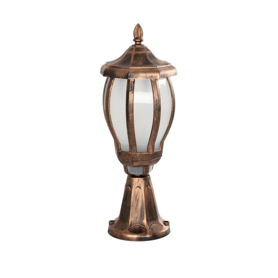 GloboStar® VERDI 203-0235 Vintage Επιδαπέδιο Φωτιστικό Φαναράκι Μονόφωτο 1 x E27 IP44 Χάλκινο Πλαστικό Σώμα - Μ17 x Π17 x Υ47cm GloboStar® VERDI 203-0235 Vintage Επιδαπέδιο Φωτιστικό Φαναράκι Μονόφωτο 1 x E27 IP44 Χάλκινο Πλαστικό Σώμα - Μ17 x Π17 x Υ47cm