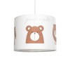 GloboStar® BEAR 204-0018 Παιδικό Κρεμαστό Φωτιστικό Φιγούρα Μονόφωτο 1 x E27 IP20 Λευκό Ύφασμα - Μ28 x Π28 x Υ70cm