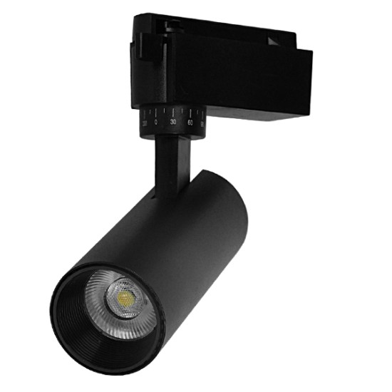 Globostar S-40014 Μονοφασικό Bridgelux COB LED Μάυρο Φωτιστικό Σποτ Ράγας 10W 230V 1250lm 30° Φυσικό Λευκό 4500k Globostar S-40014 Μονοφασικό Bridgelux COB LED Μάυρο Φωτιστικό Σποτ Ράγας 10W 230V 1250lm 30° Φυσικό Λευκό 4500k