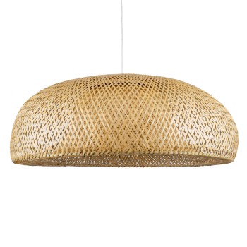 GLOBOSTAR® SAN TROPEZ 00673 Boho Κρεμαστό Φωτιστικό Οροφής με Ντουί 1 x E27 AC 220-240V IP20 - Μπεζ - Μ100 x Π100 x Y35cm