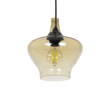 GLOBOSTAR® OVOCE 206-0033 Μοντέρνο Κρεμαστό Φωτιστικό Οροφής με Ντουί 1 x E27 AC 220-240V IP20 - Mελί - Μ20 x Π20 x Υ22cm