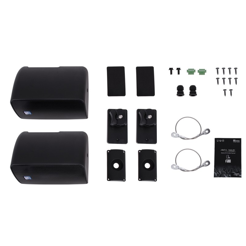 GloboStar® FDB ES104BT 98000 Facilities Speaker - Παθητικό Ηχείο Εγκαταστάσεων Επιτοίχιο με Μετασχηματιστή 100V & 16Ω - 40W RMS (160W Peak) - 1 x 4 Inches LF & 1 x 0.8 Inches HF - Αδιάβροχο IP65 - Μαύρο - Μ14.1 x Π17 x Υ23cm - Ζεύγος