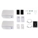 GLOBOSTAR® FDB ES104WT 98001 Επιτοίχιο Παθητικό Ηχείο Εγκαταστάσεων με Μετασχηματιστή 100V & 16Ω - 80W RMS (160W Peak) - 1 x 4" Inches LF & 1 x 0.8" Inches HF - Αδιάβροχο IP46 - Λευκό - Μ14 x Π17 x Υ23cm - Σετ 2 Τεμαχίων - 2 Χρόνια Εγγύη