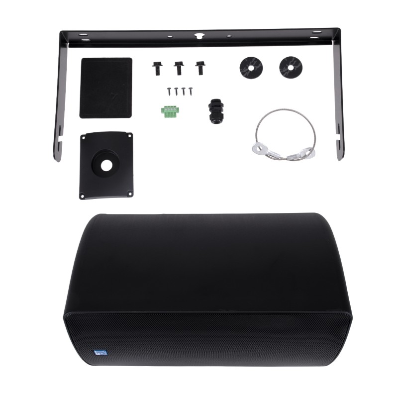 GloboStar® FDB ES108BT 98004 Facilities Speaker - Παθητικό Ηχείο Εγκαταστάσεων Επιτοίχιο με Μετασχηματιστή 100V & 16Ω - 150W RMS (600W Peak) - 1 x 8 Inches LF & 1 x 1 Inches HF - Αδιάβροχο IP65 - Μαύρο - Μ24 x Π28.5 x Υ45cm