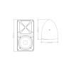 GloboStar® FDB ES108WT 98005 Facilities Speaker - Παθητικό Ηχείο Εγκαταστάσεων Επιτοίχιο με Μετασχηματιστή 100V & 16Ω - 150W RMS (600W Peak) - 1 x 8 Inches LF & 1 x 1 Inches HF - Αδιάβροχο IP65 - Λευκό - Μ24 x Π28.5 x Υ45cm