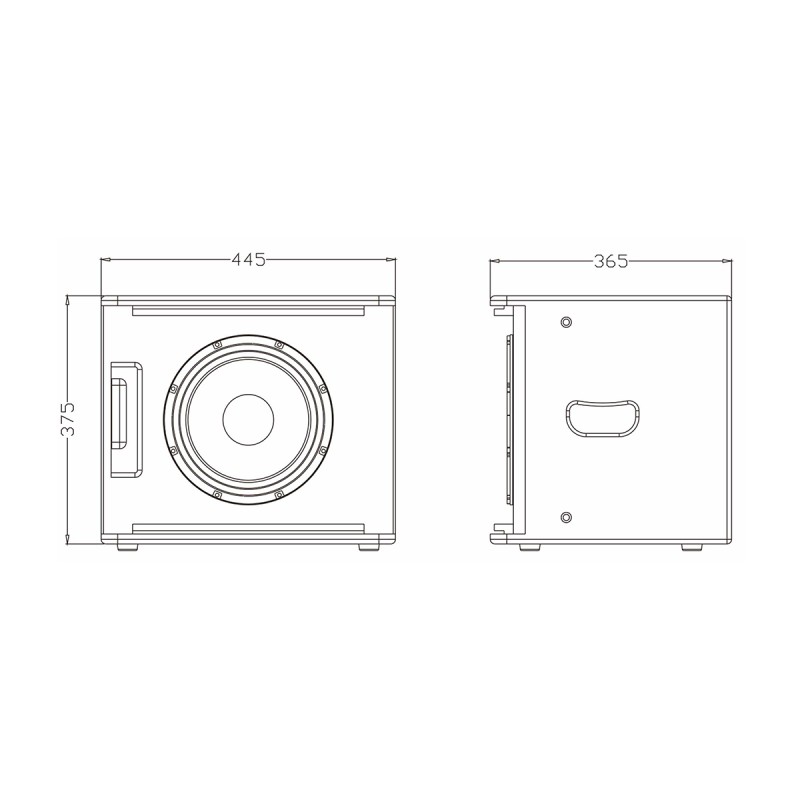 GloboStar® FDB ES110SA 98006 Facilities Speaker - Ενεργό Αυτοενισχυόμενο Ηχείο Subwoofer Εγκαταστάσεων Επιδαπέδιο με Ψηφιακό Ενισχυτή BA1.3 AC 220V/50-60Hz - 300W RMS (600W Peak) - 1 x 10 Inches LF - IP20 - Μαύρο - Μ44.5 x Π36.5 x Υ37.5cm