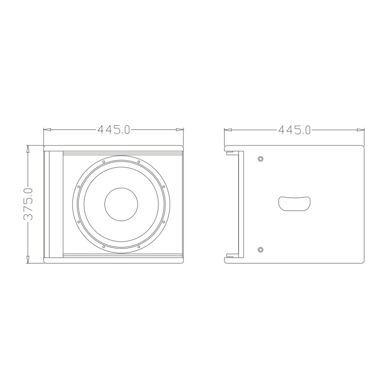 GloboStar® FDB ES112SA 98007 Facilities Speaker - Ενεργό Αυτοενισχυόμενο Ηχείο Subwoofer Εγκαταστάσεων Επιδαπέδιο με Ψηφιακό Ενισχυτή BA1.6 AC 220V/50-60Hz - 600W RMS (1400W Peak) - 1 x 12 Inches LF - IP20 - Λευκό - Μ44.5 x Π44.5 x Υ37.5cm