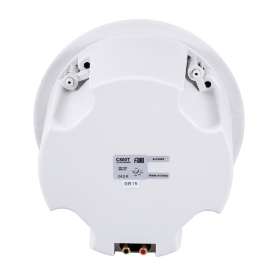 GLOBOSTAR® FDB C800T 98013 Χωνευτό Παθητικό Ηχείο Εγκαταστάσεων με Μετασχηματιστή 100V & 8Ω - 50W RMS (100W Peak) - 1 x 8" Inches LF & 1 x 1" Inches HF - IP20 - Λευκό - Μ28 x Π28 x Υ21cm / Q24.5 x 17.7cm - 2 Χρόνια Εγγύηση