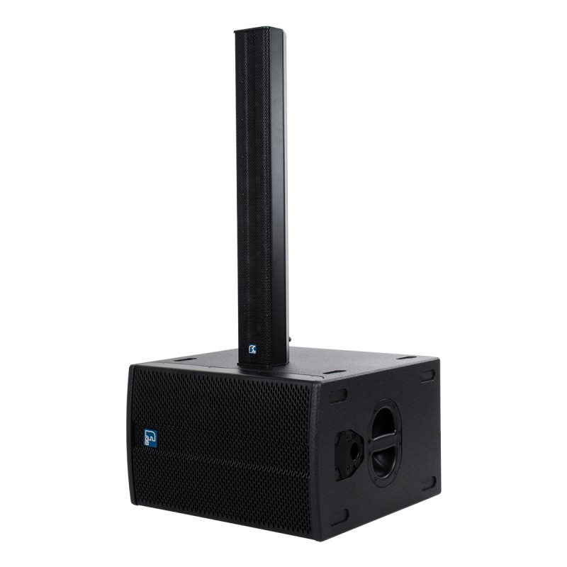 GloboStar® FDB K803 98024 PA Speaker - Παθητικό Ηχείο Column Κολωνάτο Επιτοίχιο & Επιδαπέδιο 8Ω - 200W RMS (800W Peak) - 8 x 3 Inches Mid & HF - IP20 - Μαύρο - Μ10 x Π11 x Υ75cm - Ζεύγος