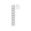 GloboStar® FDB K803 98024 PA Speaker - Παθητικό Ηχείο Column Κολωνάτο Επιτοίχιο & Επιδαπέδιο 8Ω - 200W RMS (800W Peak) - 8 x 3 Inches Mid & HF - IP20 - Μαύρο - Μ10 x Π11 x Υ75cm - Ζεύγος