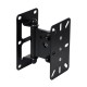 GLOBOSTAR® FDB WB2 98030 Επιτοίχια Ρυθμιζόμενη Βάση για Τοποθέτηση Συστήματος Κολωνάτων Ηχείων - IP20 - Μαύρο - Μ9.5 x Π11.5 x Υ16cm - Σετ 2 Τεμαχίων