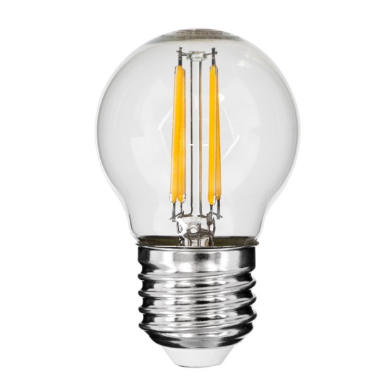 GloboStar® 99005 Λάμπα LED Long Filament E27 G45 Γλομπάκι 5W 500lm 360° AC 220-240V IP20 Φ4.5 x Υ7.5cm Θερμό Λευκό 2700K με Διάφανο Γυαλί - Dimmable - 3 Years Warranty GloboStar® 99005 Λάμπα LED Long Filament E27 G45 Γλομπάκι 5W 500lm 360° AC 220-240V IP20 Φ4.5 x Υ7.5cm Θερμό Λευκό 2700K με Διάφανο Γυαλί - Dimmable - 3 Years Warranty