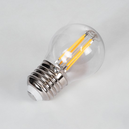 GloboStar® 99005 Λάμπα LED Long Filament E27 G45 Γλομπάκι 5W 500lm 360° AC 220-240V IP20 Φ4.5 x Υ7.5cm Θερμό Λευκό 2700K με Διάφανο Γυαλί - Dimmable - 3 Years Warranty GloboStar® 99005 Λάμπα LED Long Filament E27 G45 Γλομπάκι 5W 500lm 360° AC 220-240V IP20 Φ4.5 x Υ7.5cm Θερμό Λευκό 2700K με Διάφανο Γυαλί - Dimmable - 3 Years Warranty